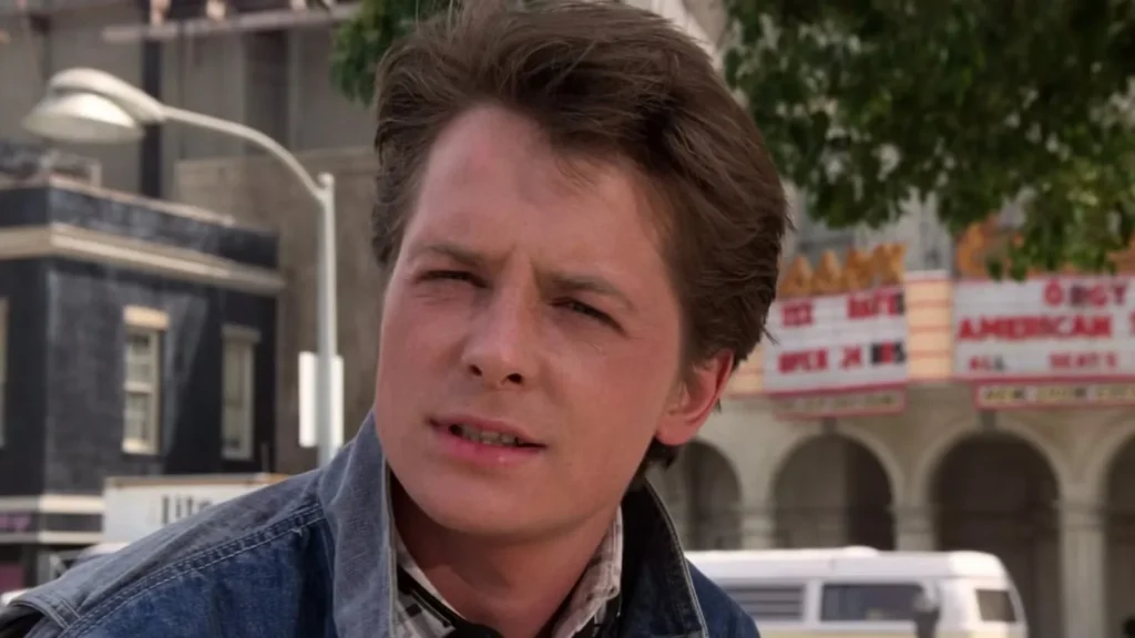 Michael J. Fox as Marty McFly in Back to the Future